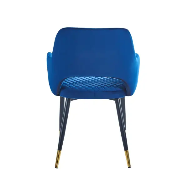 Krzesło tapicerowane niebieskie K3-FX tył